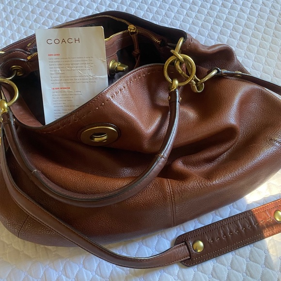 Coach Rich Brown Leather Shoulder Bag - Picture 3 of 3